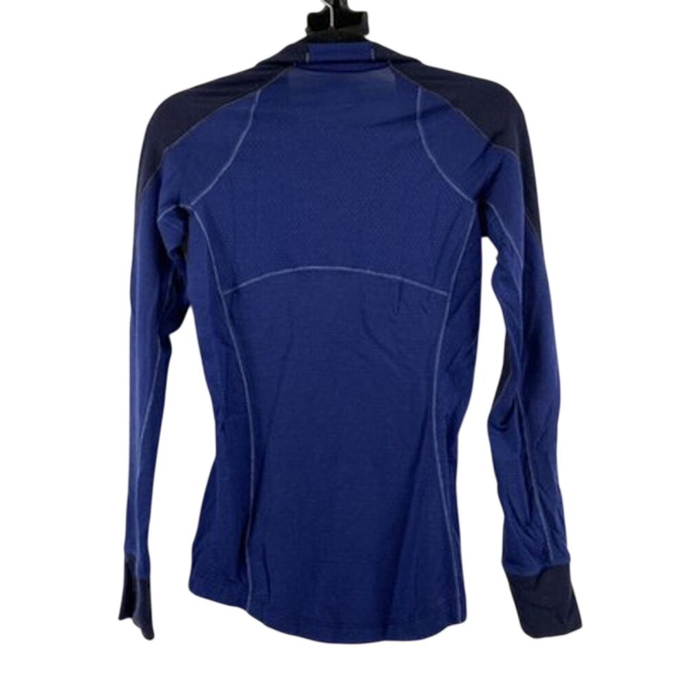 Icebreaker Merino Zone 260 Shirt Women's Small S Navy Half Zip Thermal Baselayer - Picture 9 of 12